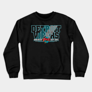 Detroit Vipers Crewneck Sweatshirt - Detroit Vipers 1994 by HeyBeardMon